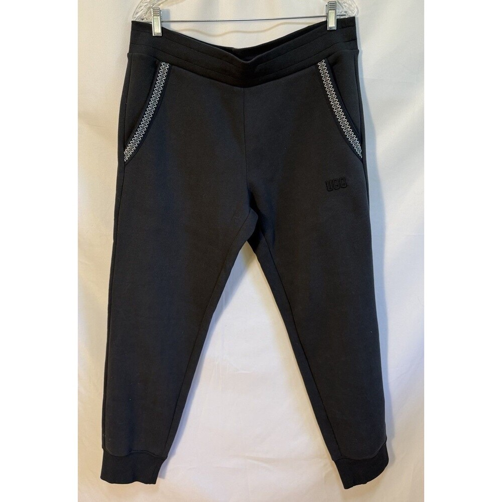 UGG Tasman Jogger Mens Size Large Gray Fleece Drawstring Embroidered Activewear